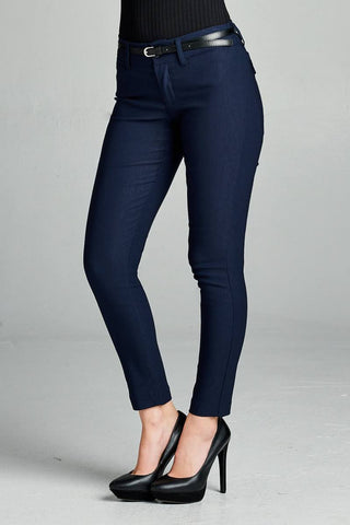 Ladies fashion belted bengali long pants