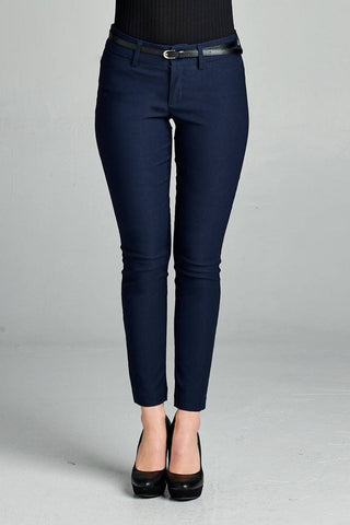 Ladies fashion belted bengali long pants