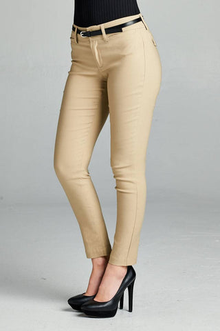 Ladies fashion belted bengali long pants