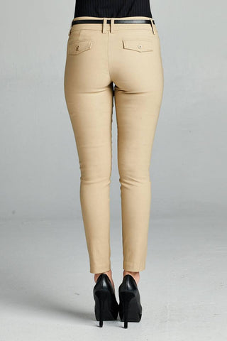 Ladies fashion belted bengali long pants