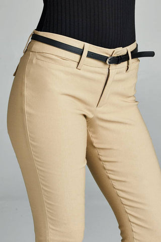 Ladies fashion belted bengali long pants