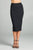 Ladies fashion ponte pencil midi skirt