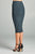Ladies fashion ponte pencil midi skirt