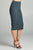 Ladies fashion ponte pencil midi skirt