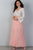 Ladies fashion  maxi length front split front button closure partially lined elastic back detail skirt