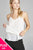Ladies fashion plus size v-neck w/open back double strap detail woven cami top