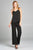 Ladies fashion plus size v-neck w/open back double strap detail woven cami top