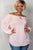 Ladies fashion plus size boho contemporary elastic off the shoulder top