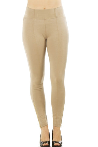 Ladies fashion stretch cotton blend leggings