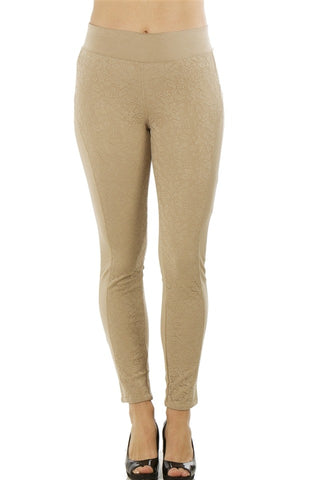 Ladies fashion stretch cotton blend leggings