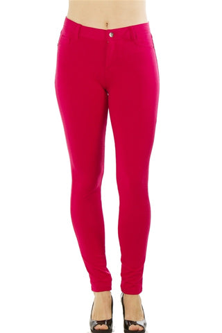 Ladies fashion stretch cotton blend leggings
