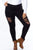 Ladies fashion plus size cotton spandex black plus size distressed skinny jeans