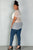 Ladies fashion plus size  solid panel crochet lace up boho top