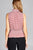 Ladies fashion leeveless neck and waist smocked detail stripe rayon spandex top