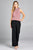 Ladies fashion leeveless neck and waist smocked detail stripe rayon spandex top