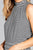 Ladies fashion leeveless neck and waist smocked detail stripe rayon spandex top