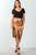 Ladies fashion mid length faux pockets  metallic front split midi skirt