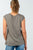 Ladies fashion round neckline "love someone" graphic side flowy tee