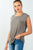 Ladies fashion round neckline "love someone" graphic side flowy tee