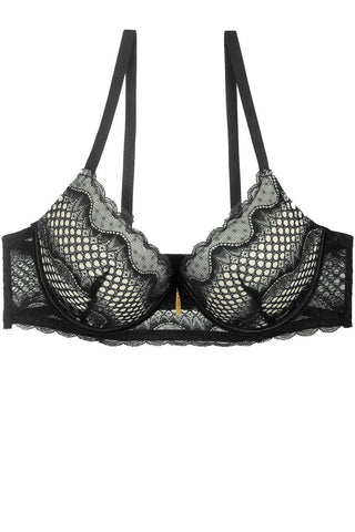 Ladies two tone geo lace bra w/ underwire
