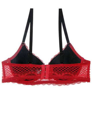 Ladies two tone geo lace bra w/ underwire