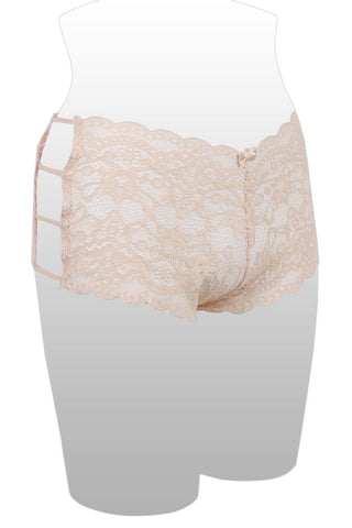 Ladies caged lace hipster