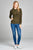 Ladies fashion plus size long sleeve hoodie pull over w/kangaroo pocket french terry top
