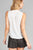 Ladies fashion plus size sleeveless v-neck self tie w/eyelet detail front button woven top