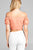 Ladies fashion short sleeve off the shoulder front eyelet w/string crop top
