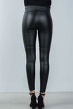 Ladies fashion knee panel ankle zipper moto skinny leggings