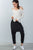 Ladies fashion elastic waist  loose baggy joggers pants