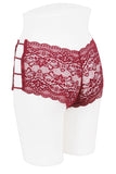 Ladies plus size caged lace hipster