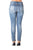 Ladies fashion denim distress embroidered capri pants with pockets