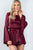 Ladies fashion round neckline gathered long bell sleeves romper