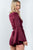 Ladies fashion round neckline gathered long bell sleeves romper