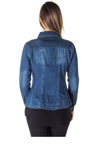 Ladies fashion denim shirt jacket