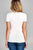 Ladies fashion plus size short sleeve v-neck strappy w/chocker cotton rayon spandex top