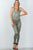 Ladies fashion low back halter lapel drape front jumpsuit