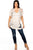 Ladies fashion plus size round neckline striped and destroyed cutout tee