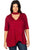 Ladies fashion plus size mock neck choker keyhole stripe asymmetric top
