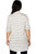 Ladies fashion plus size mock neck choker keyhole stripe asymmetric top