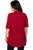 Ladies fashion plus size mock neck choker keyhole stripe asymmetric top