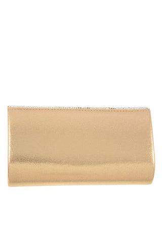 Rhinestone pave pattern evening clutch bag