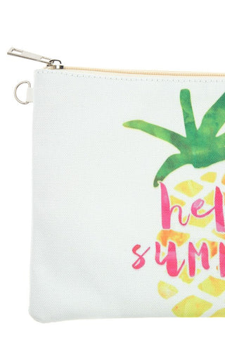 Hello summer pineapple pouch bag
