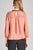 Ladies fashion plus size 3/4 sleeve lace yoke detail w/contrast tie woven top