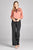 Ladies fashion plus size 3/4 sleeve lace yoke detail w/contrast tie woven top