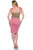 Ladies fashion plus size pink midi bodycon skirt