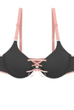 Ladies two tone tie up bra