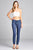 Ladies fashion waist drawstring elastic hem pants