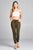 Ladies fashion waist drawstring elastic hem pants
